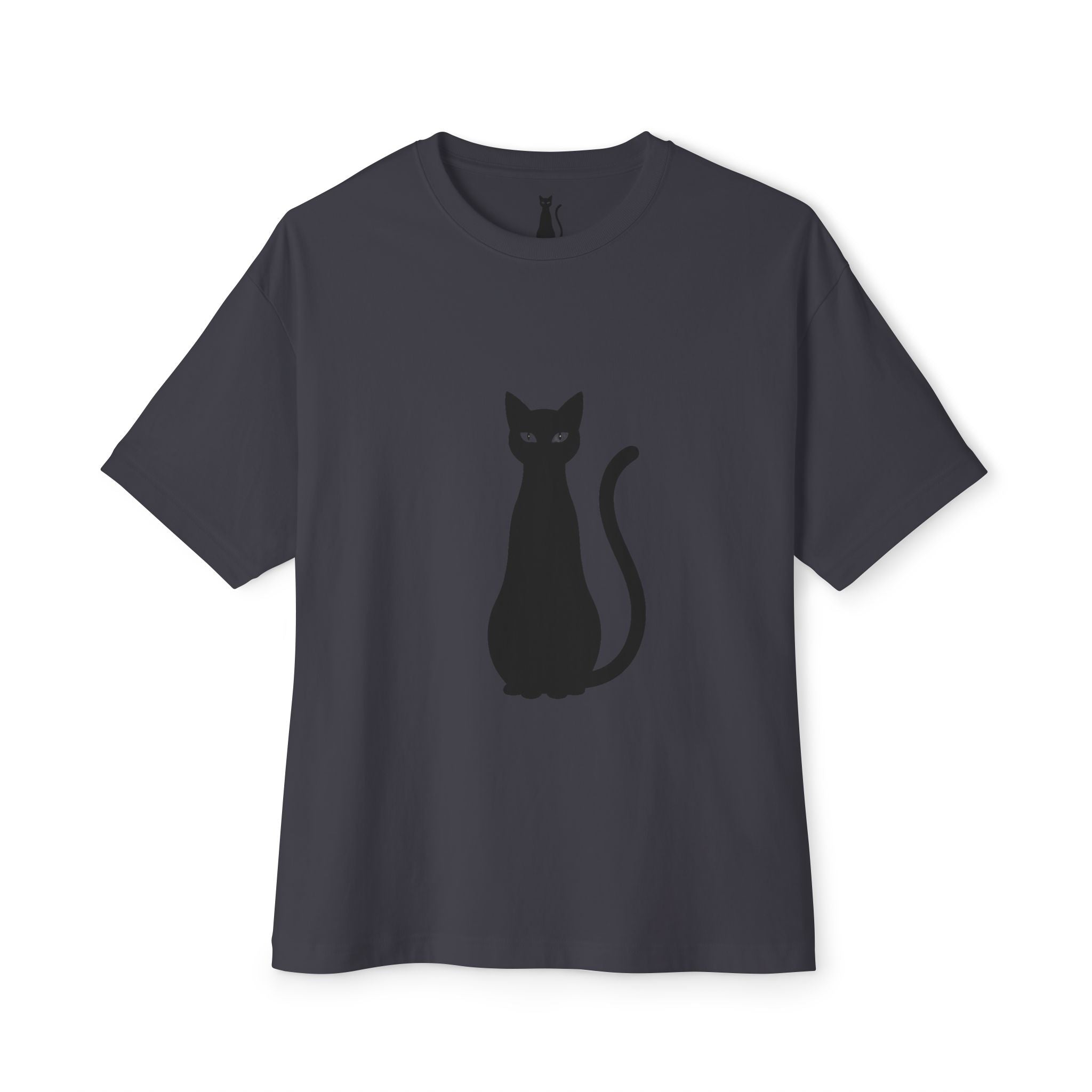 LazyInk Signature Cat Logo T-Shirt | Minimalist Black Tee
