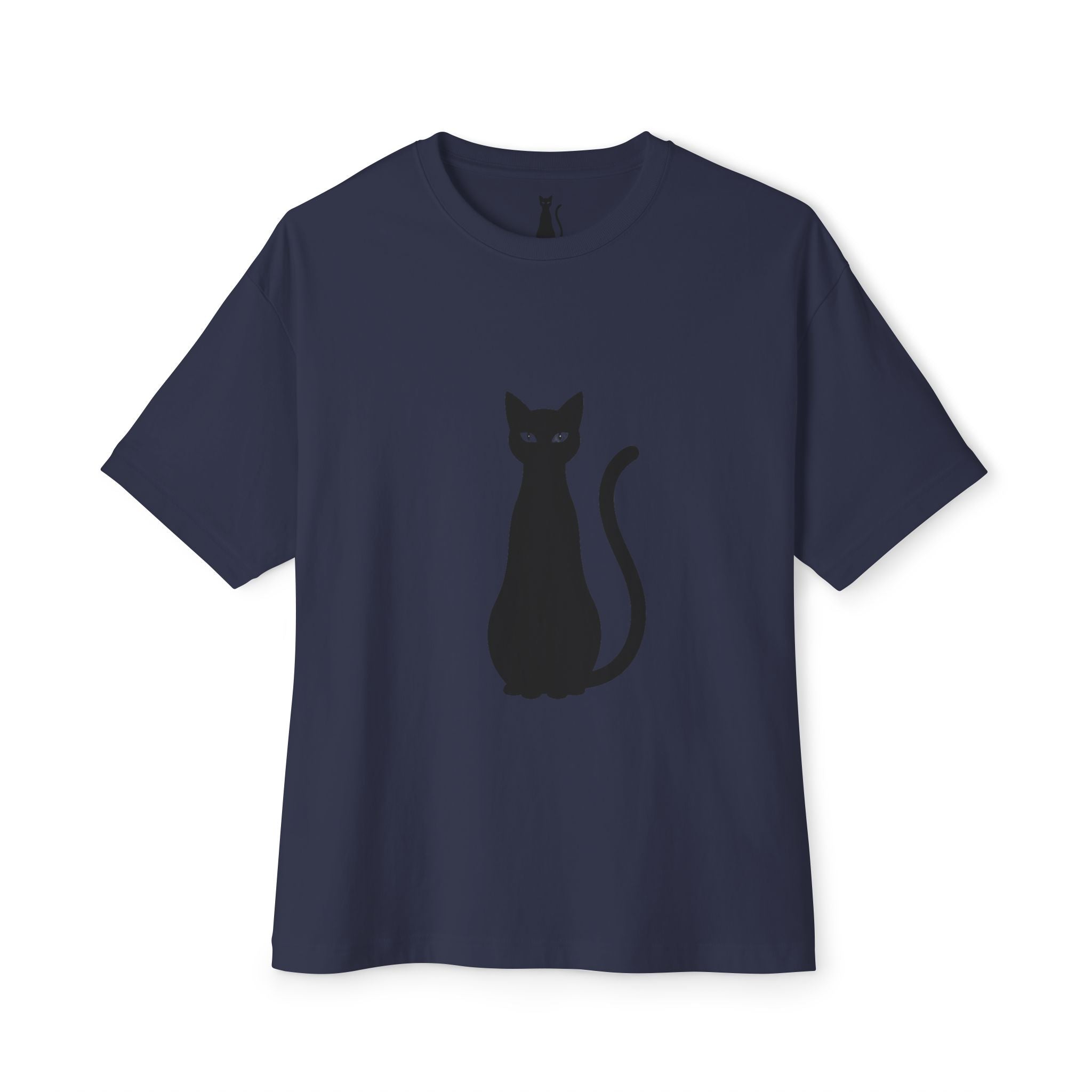 LazyInk Signature Cat Logo T-Shirt | Minimalist Black Tee