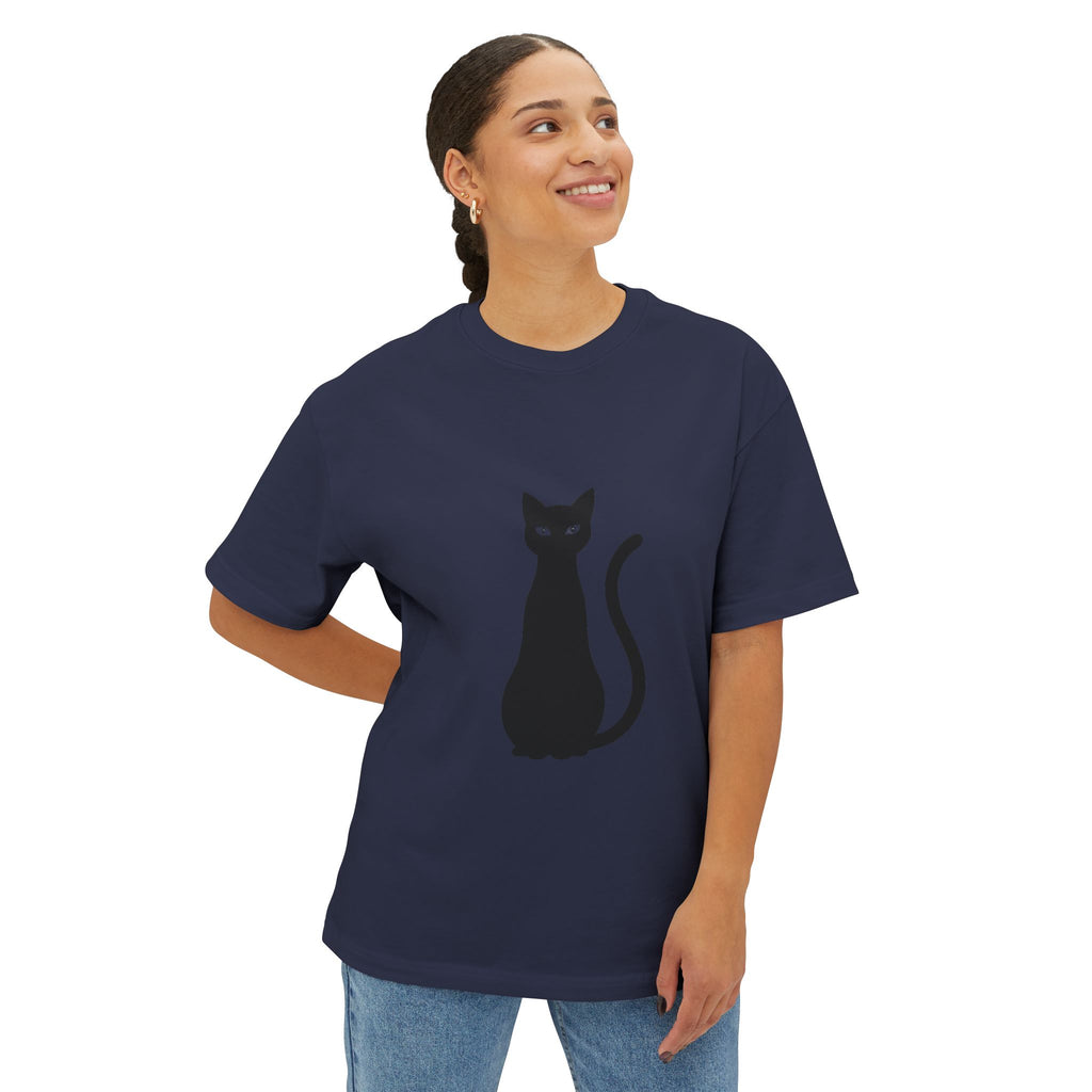 LazyInk Signature Cat Logo T-Shirt | Minimalist Black Tee