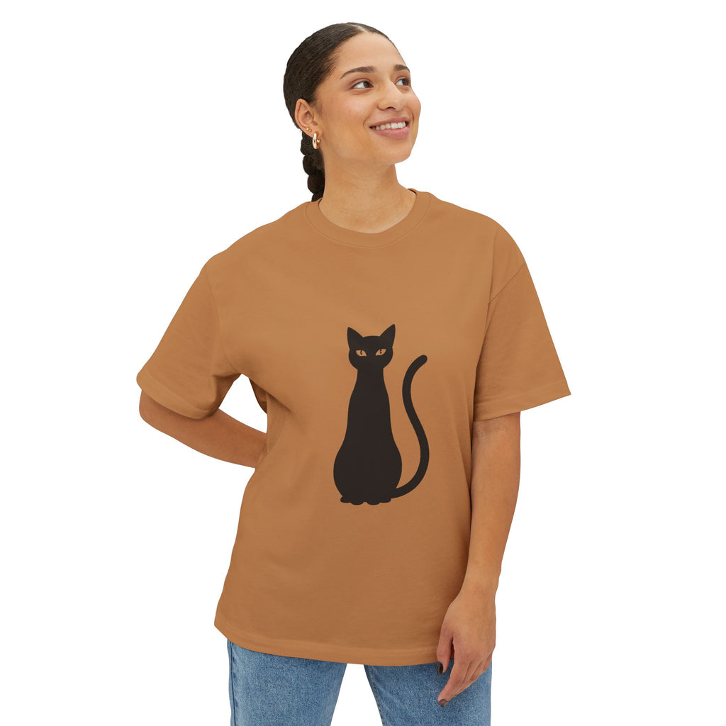 LazyInk Signature Cat Logo T-Shirt | Minimalist Black Tee