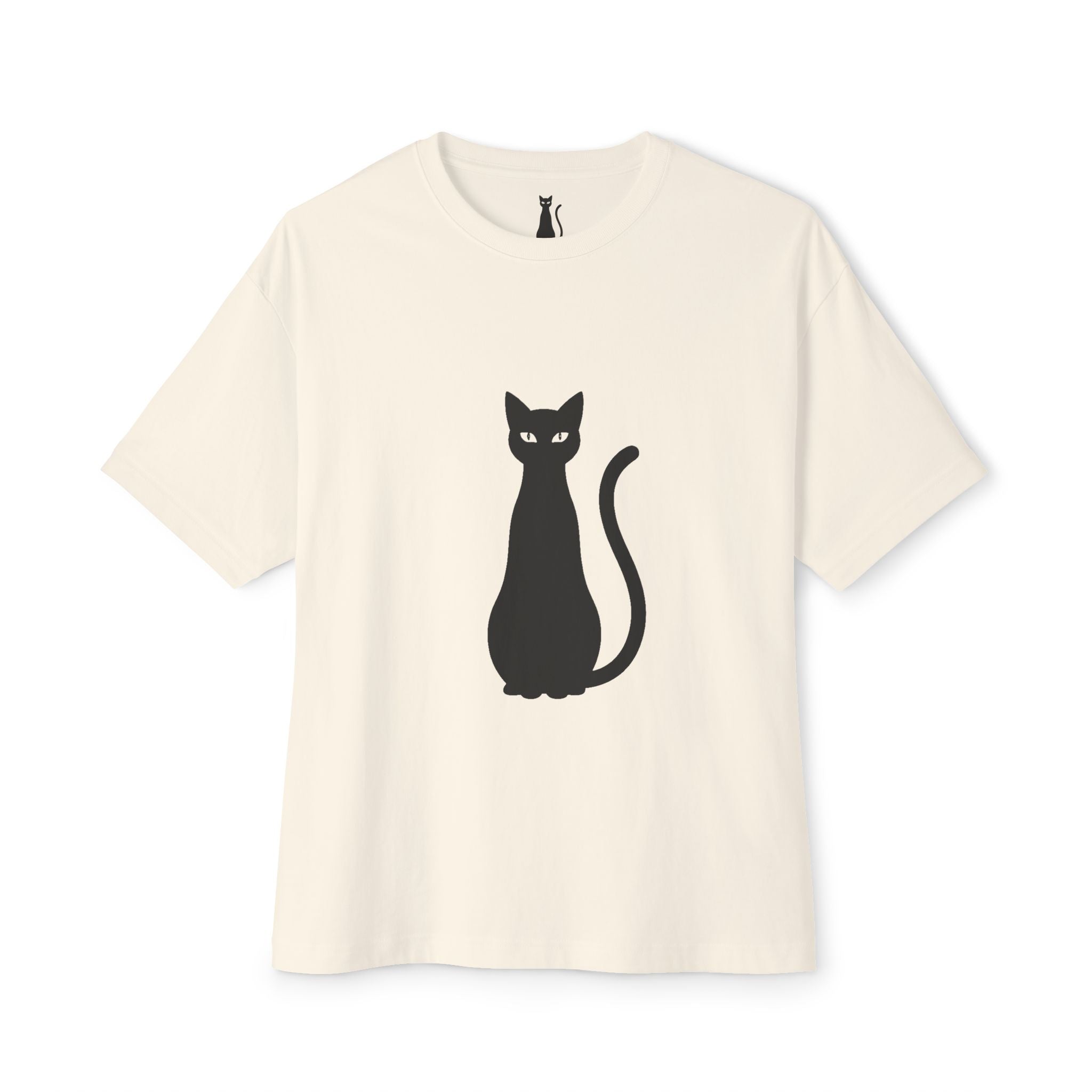 LazyInk Signature Cat Logo T-Shirt | Minimalist Black Tee