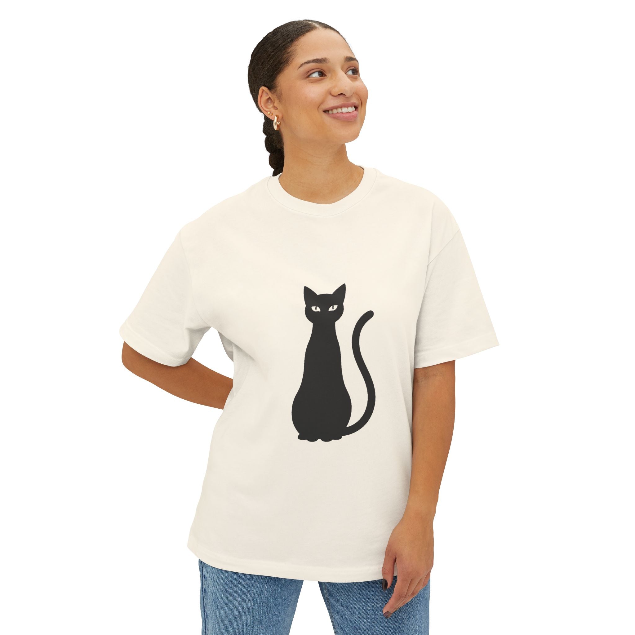 LazyInk Signature Cat Logo T-Shirt | Minimalist Black Tee