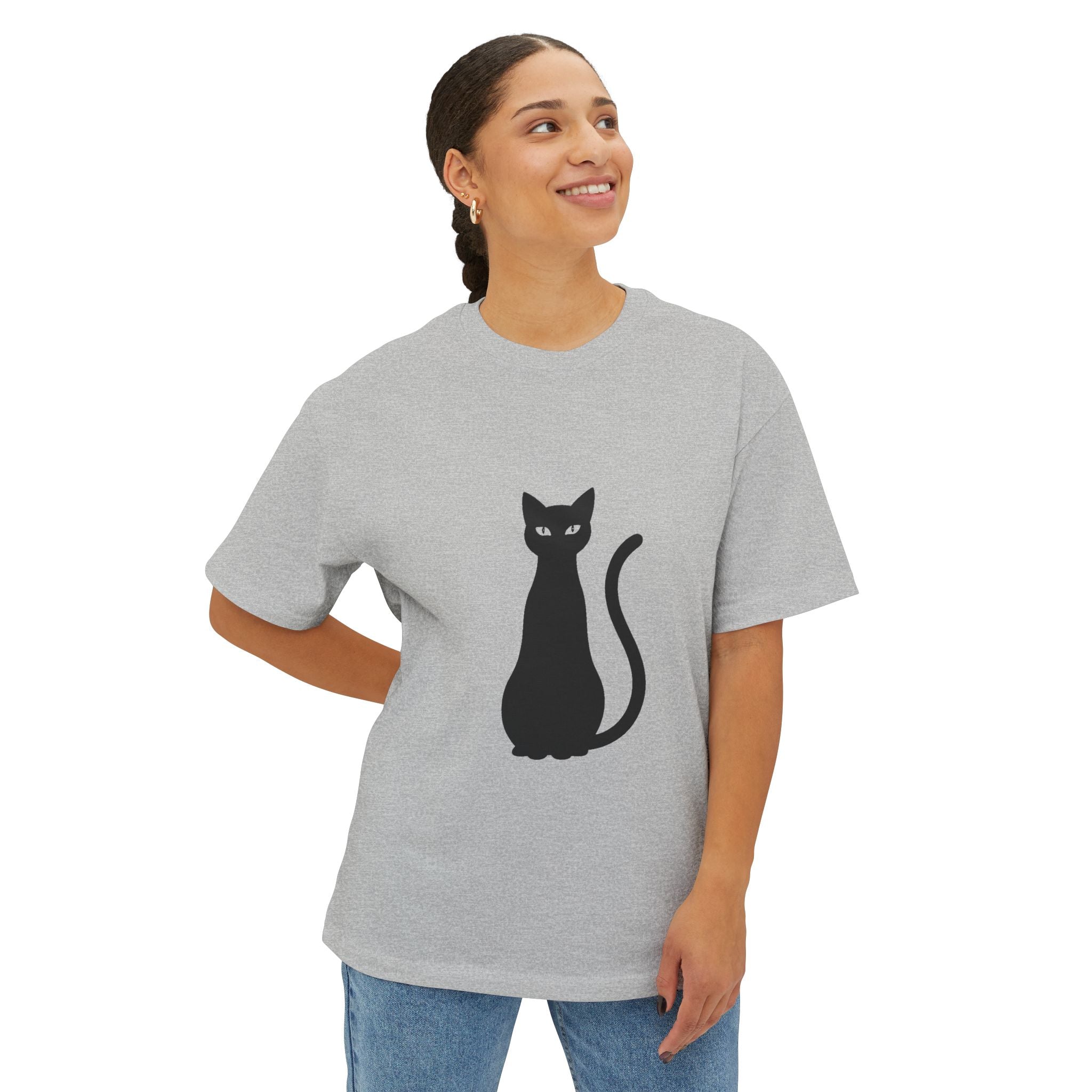 LazyInk Signature Cat Logo T-Shirt | Minimalist Black Tee