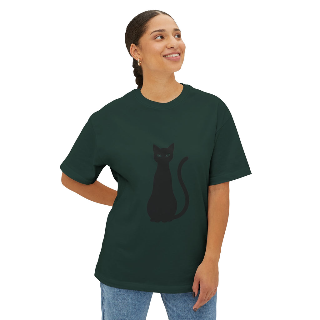 LazyInk Signature Cat Logo T-Shirt | Minimalist Black Tee