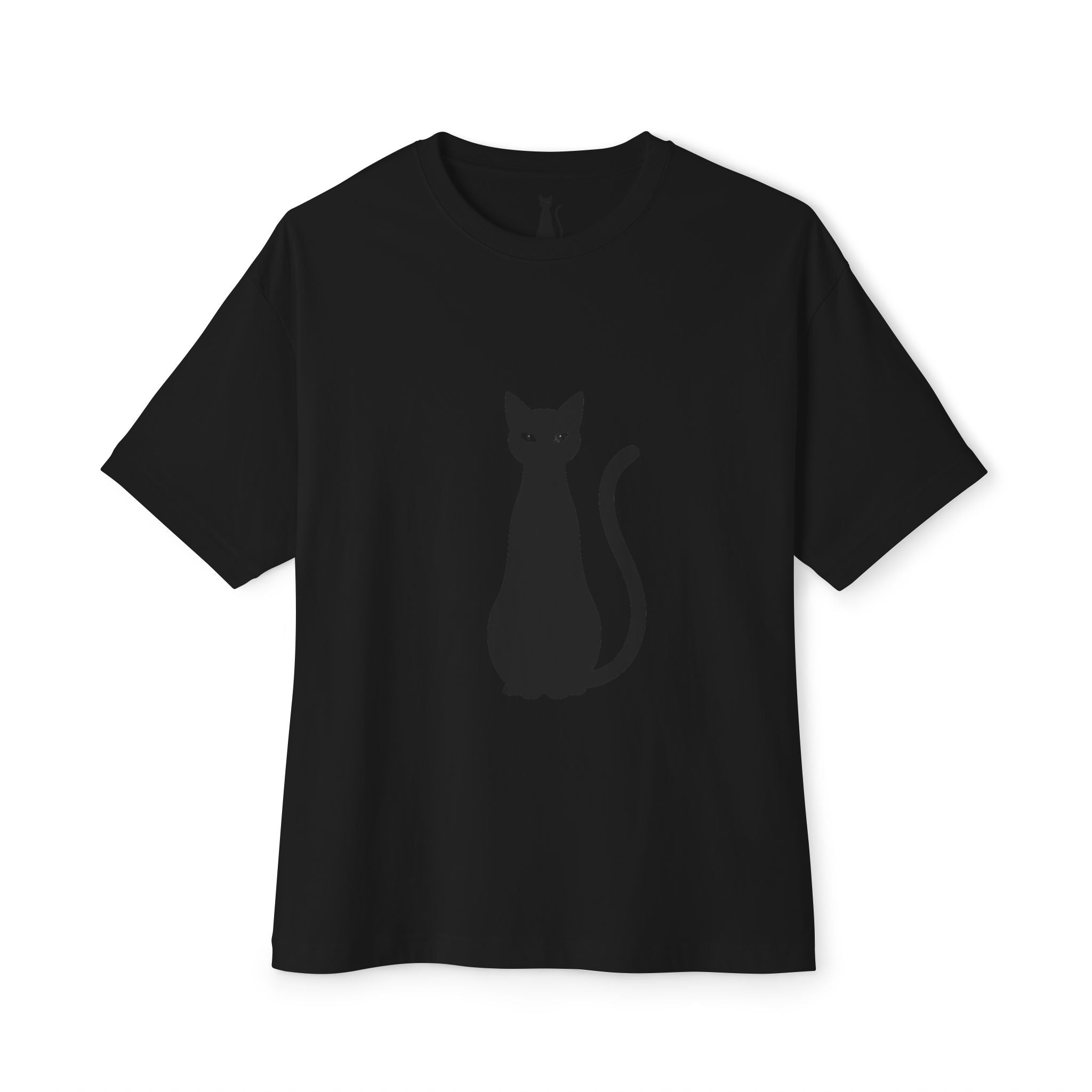 LazyInk Signature Cat Logo T-Shirt | Minimalist Black Tee