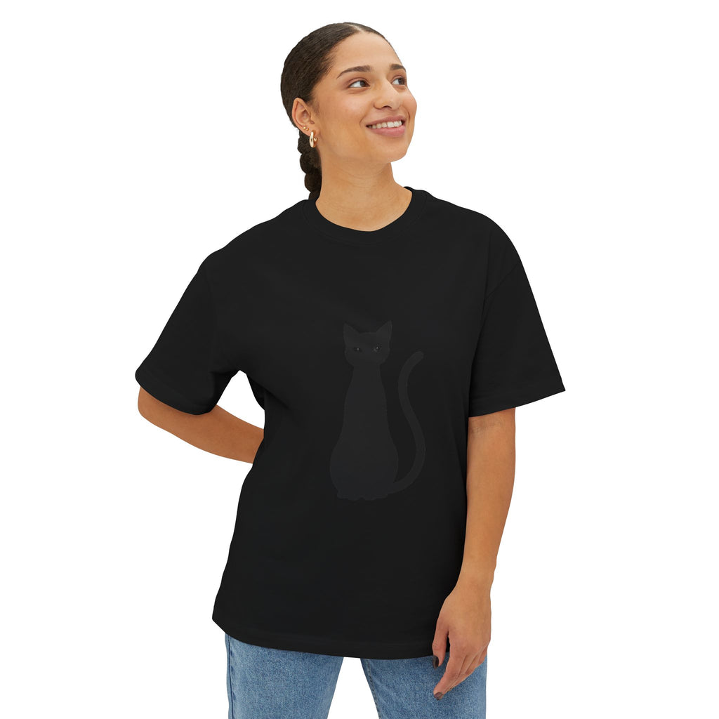 LazyInk Signature Cat Logo T-Shirt | Minimalist Black Tee