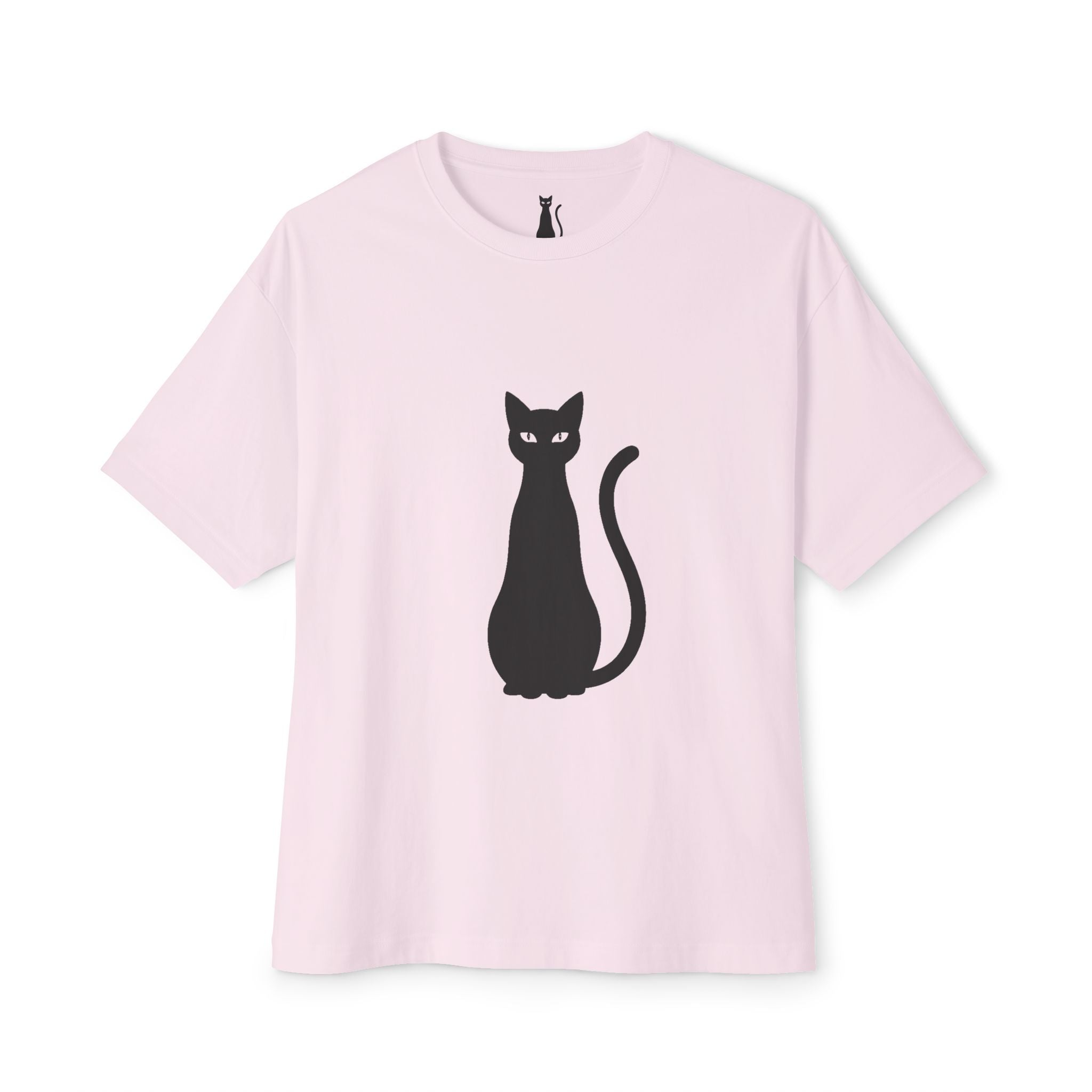 LazyInk Signature Cat Logo T-Shirt | Minimalist Black Tee