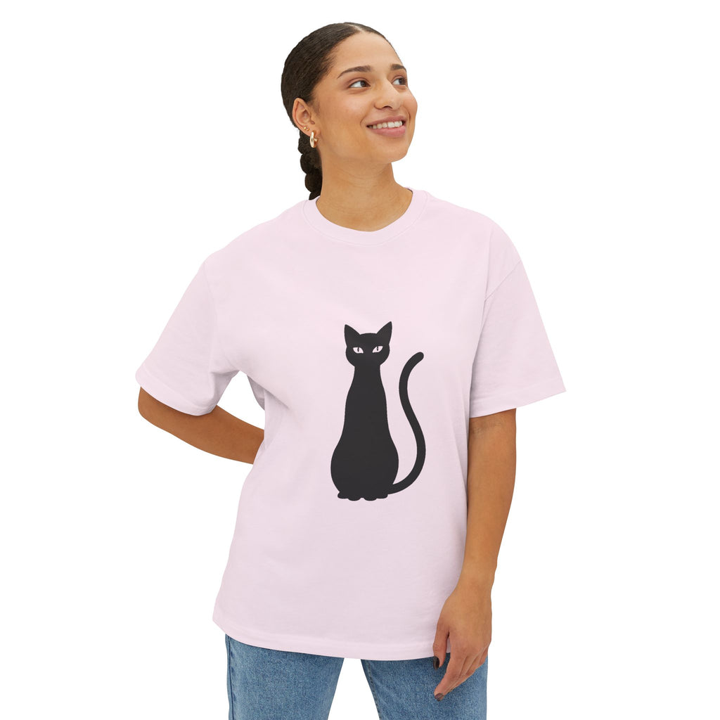 LazyInk Signature Cat Logo T-Shirt | Minimalist Black Tee